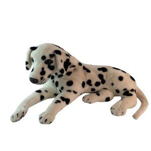 Vtg Jumbo 25" Realistic Dalmation Puppy Dog Plush Laying Stuffed Animal Spots